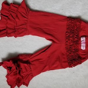 Ruffle Butts red pants toddler 2t